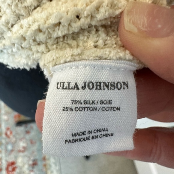 Ulla Johnson Silk Boho Fringe Noor Puff Sleeves Sweater Blouse - Picture 4 of 7